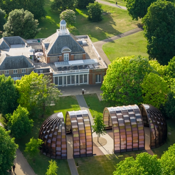 Aerial view of building
